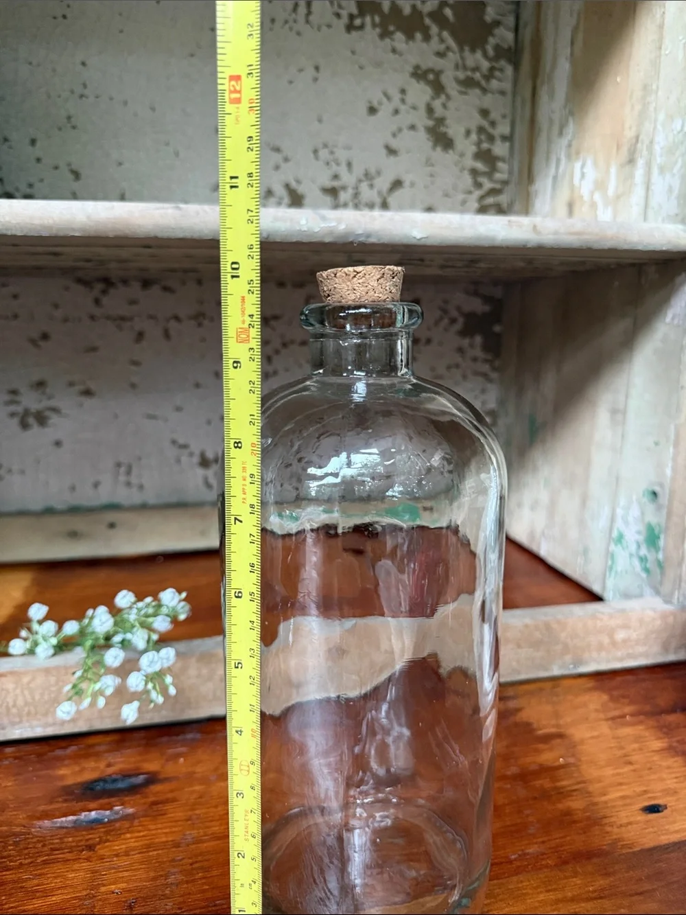 🌿Large Clear Glass Apothecary Bottle with Cork - Home Accents